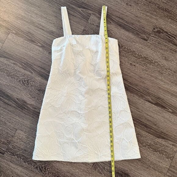 J. Crew Ivory Floral Embossed Adjustable Strap Dress - Picture 5 of 9
